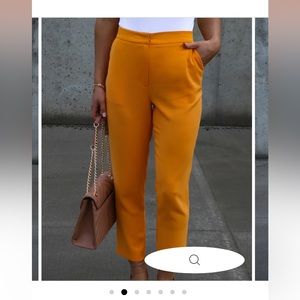 Orange trouser pant.